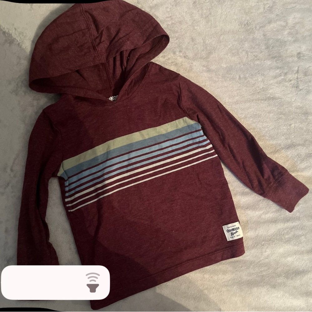 Oshkosh & Carters Toddler 2T boys bundle hooded tees & hoodie sweatshirt - Picture 4 of 7
